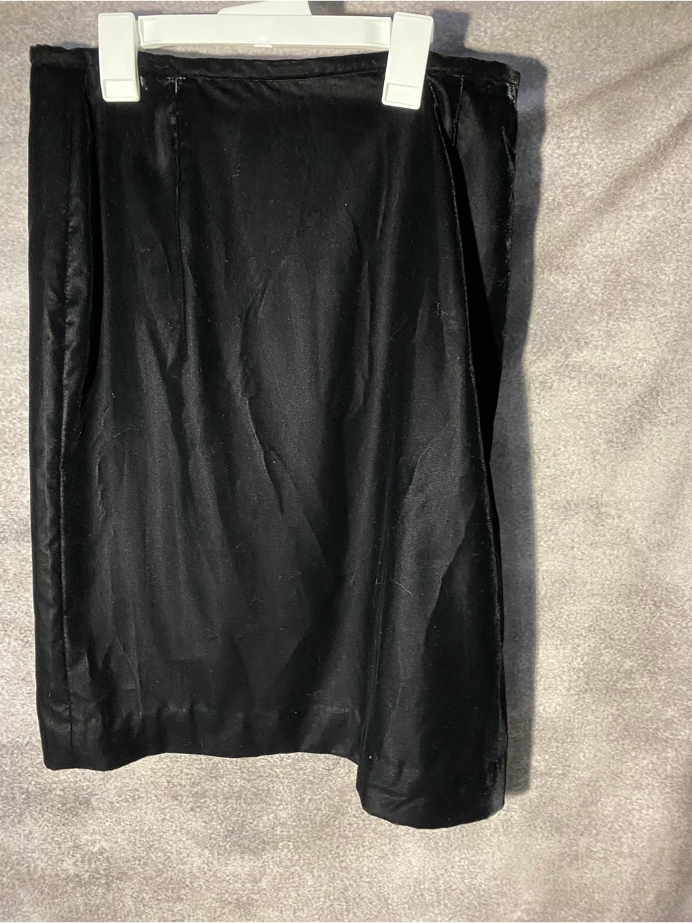 VTG Liz Claiborne Lizsport Black Velvet Pencil Skirt Size 10 Midi 90s